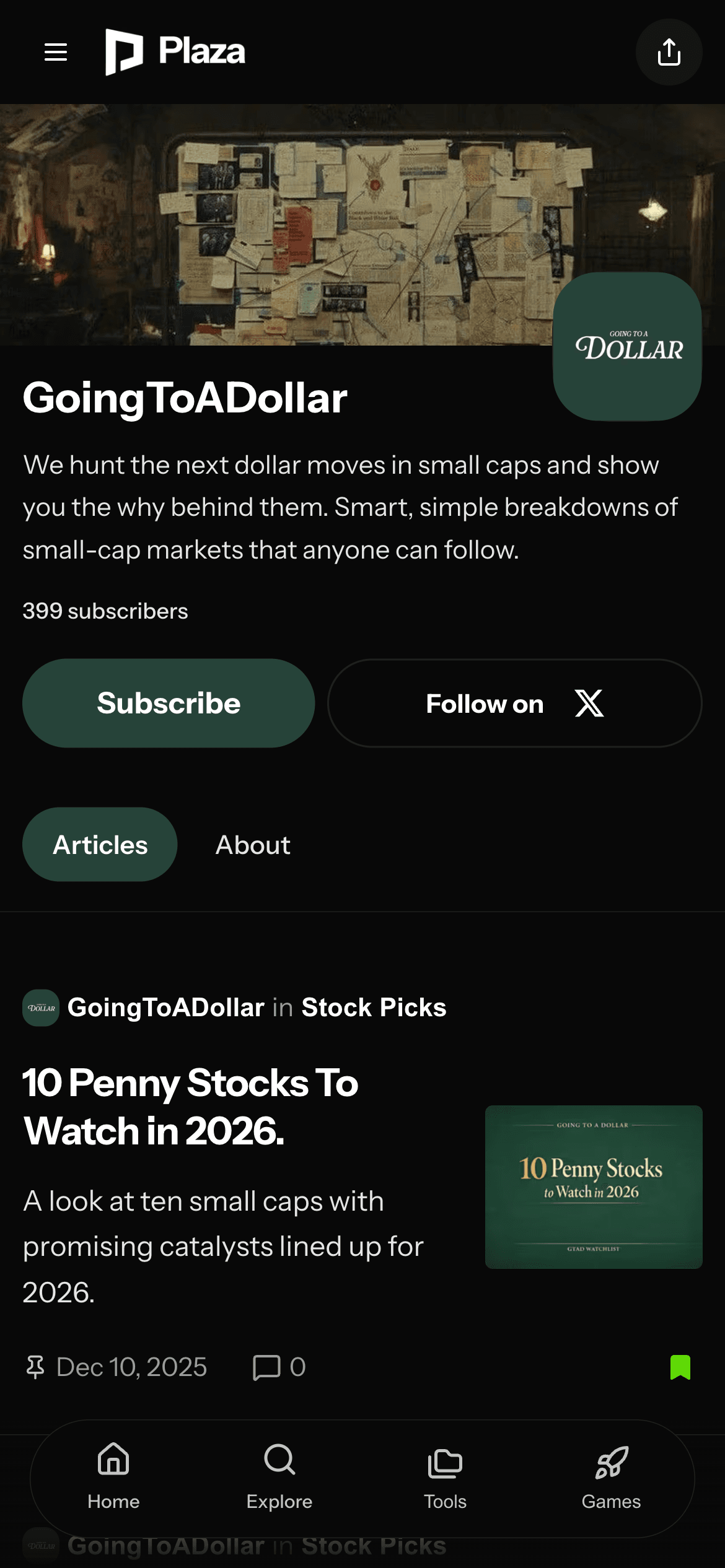 Not a feed. A curated arena. Screenshot