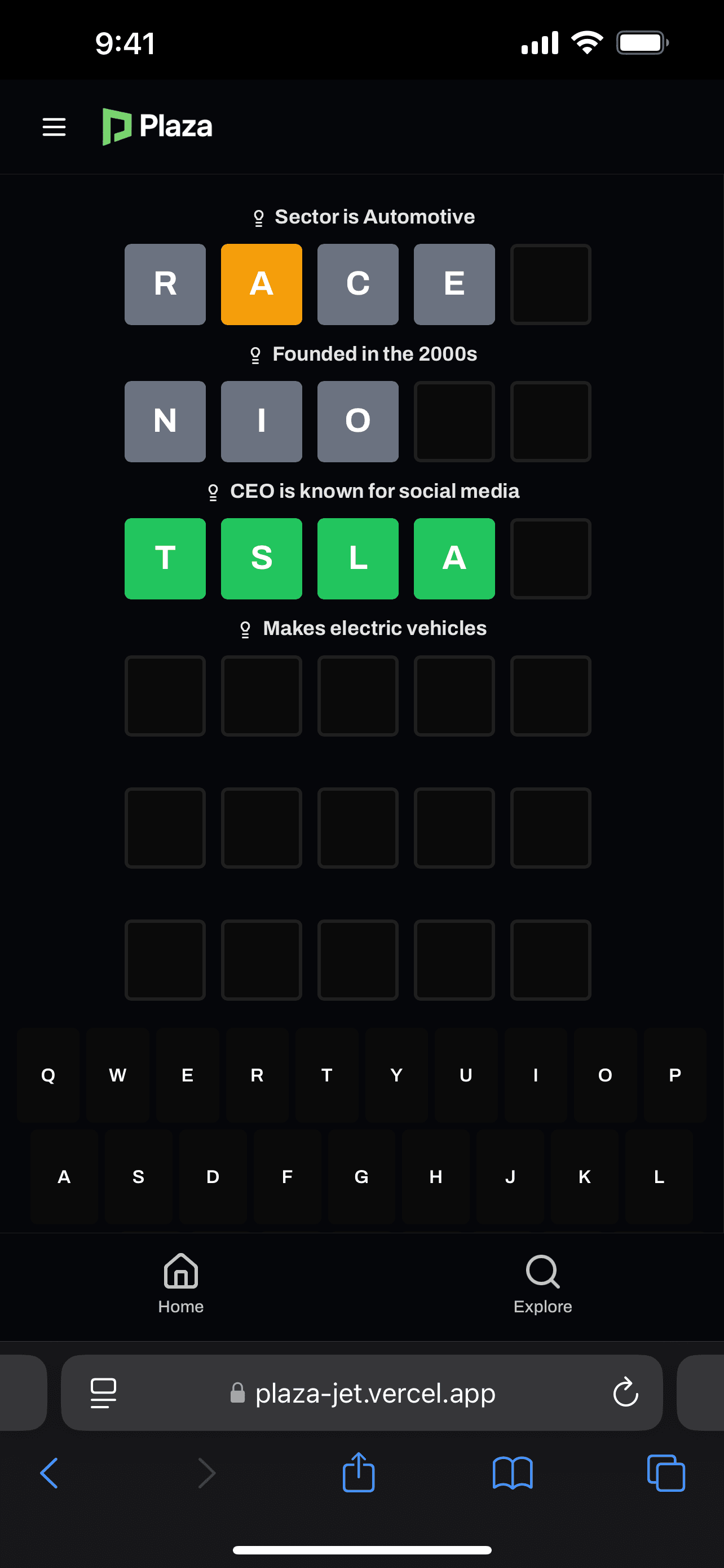Tickle: Wordle for Tickers App Screenshot