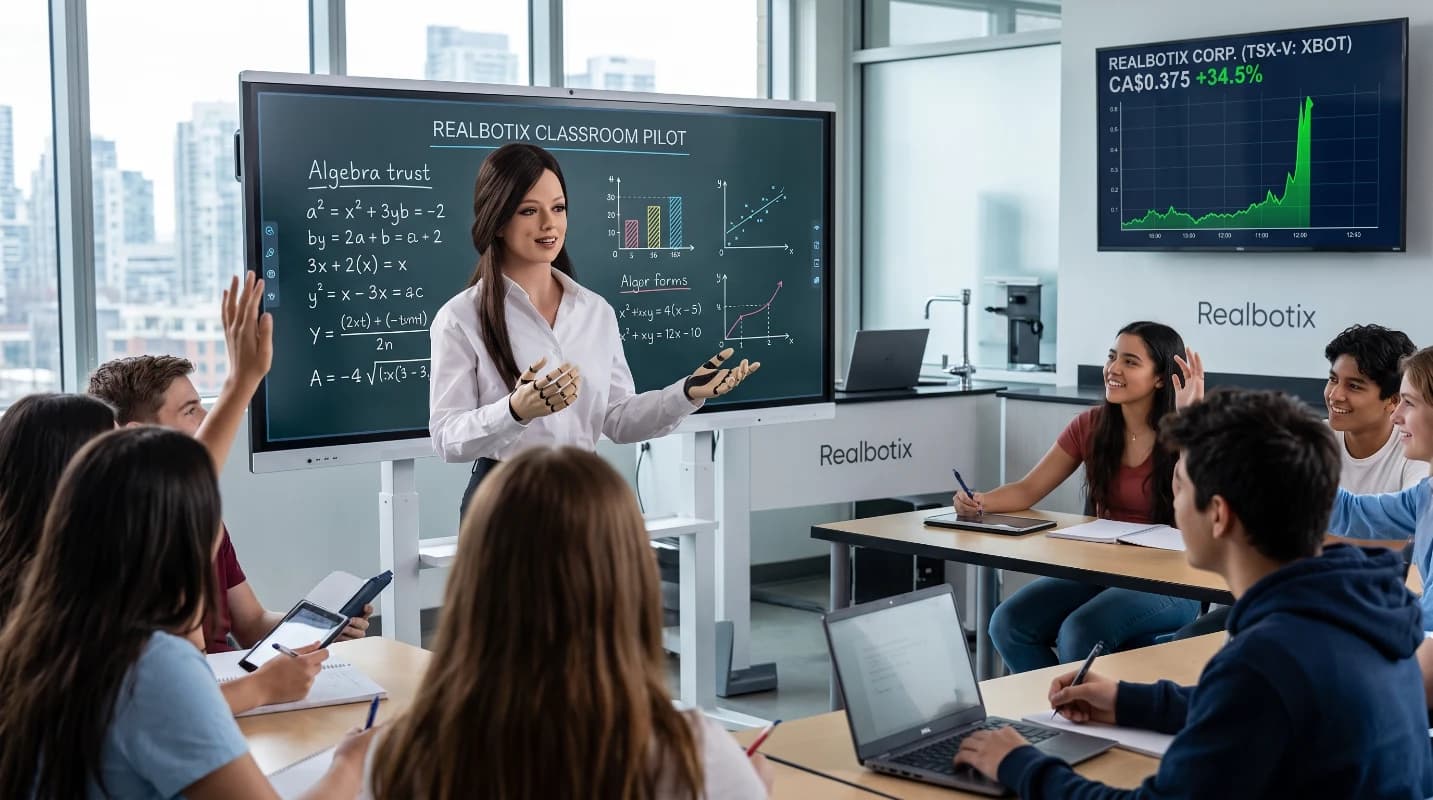 Realbotix Stock Skyrockets as Humanoid Robots Begin Teaching High Schoolers